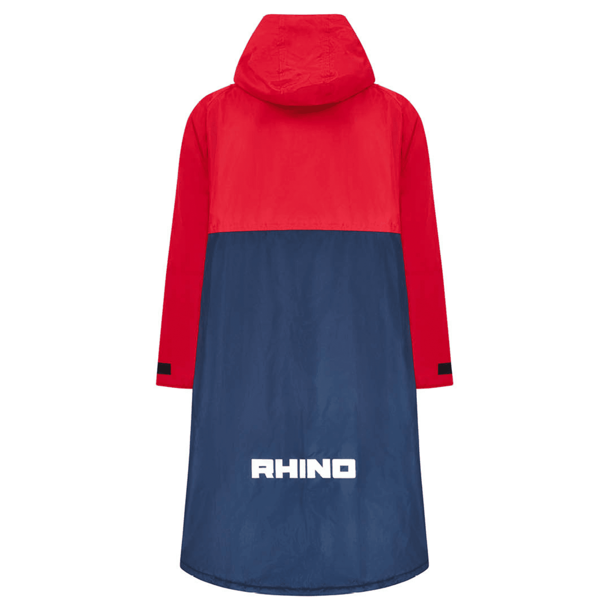 Sherpa Robe Dual Toned Red Navy Fleece Inner Lining Waterproof Jacket Keep Dry