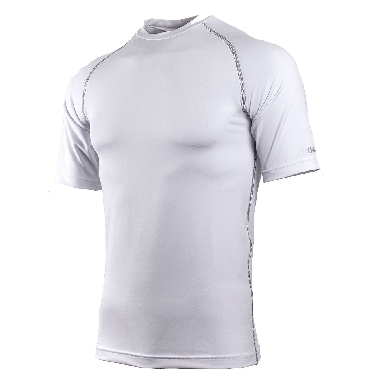 Rhino Mens Short Sleeve Crew Neck Baselayer Top - White