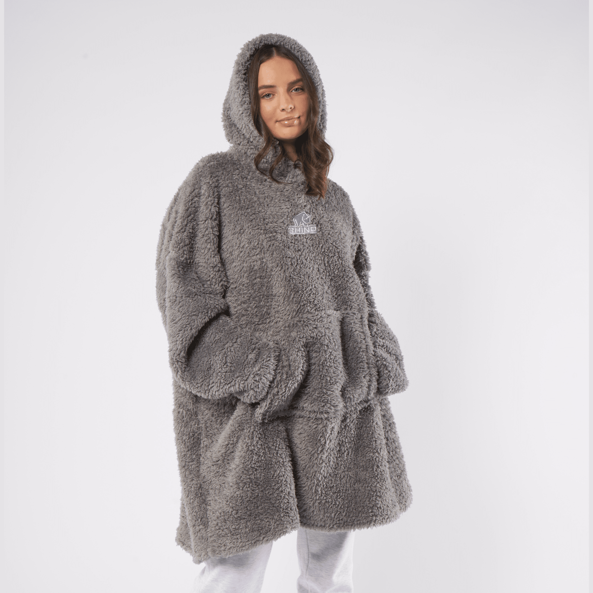 Longline fleece hoodie hotsell