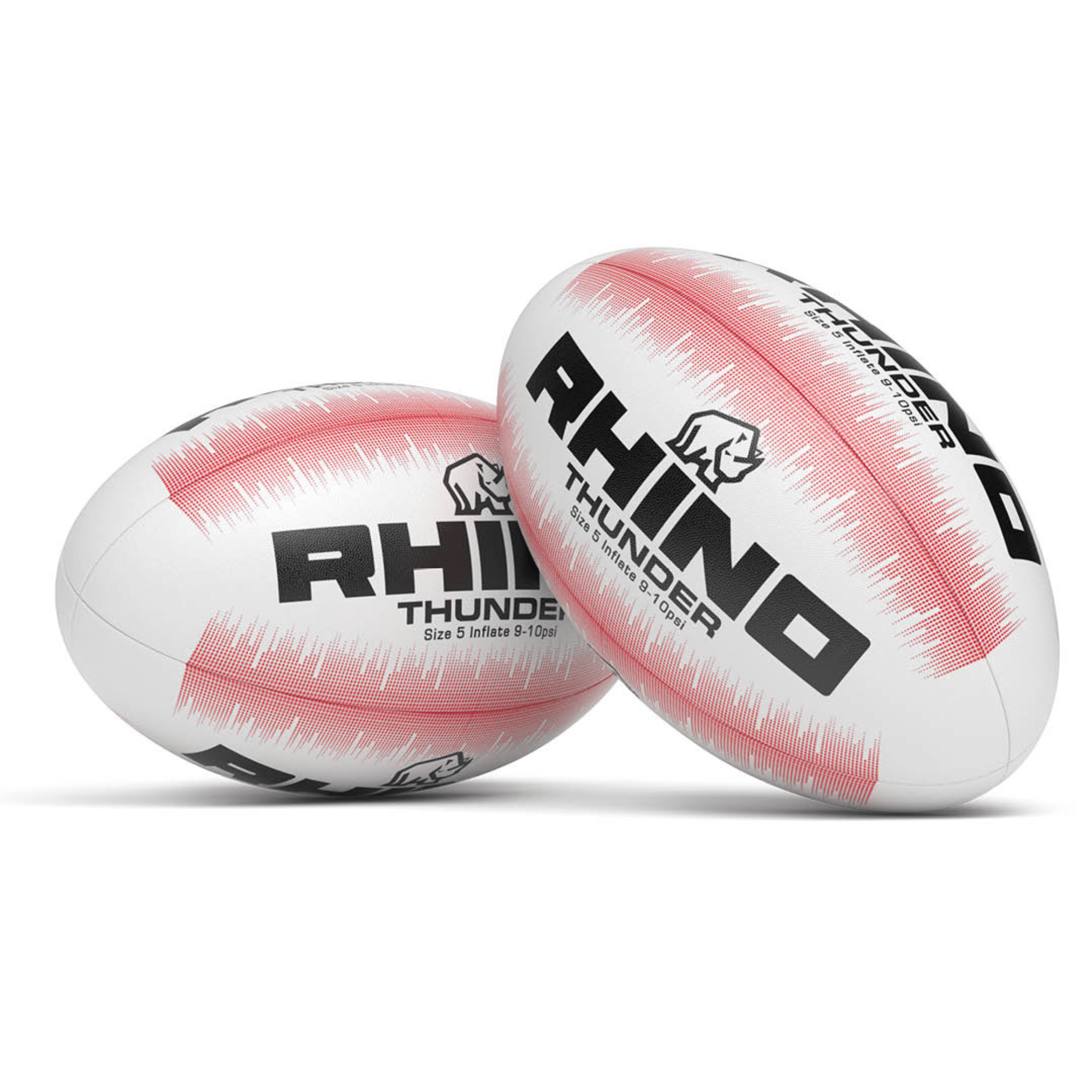 Rhino Thunder Ballon Netball - Blanc/Noir/Rose | Pour Écoles Et Clubs