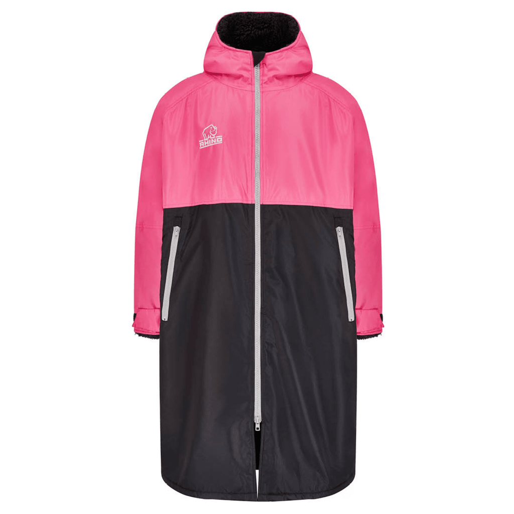 Sherpa Robe Dual Toned Pink Black Fleece Inner Lining Waterproof Jacket Keep Dry