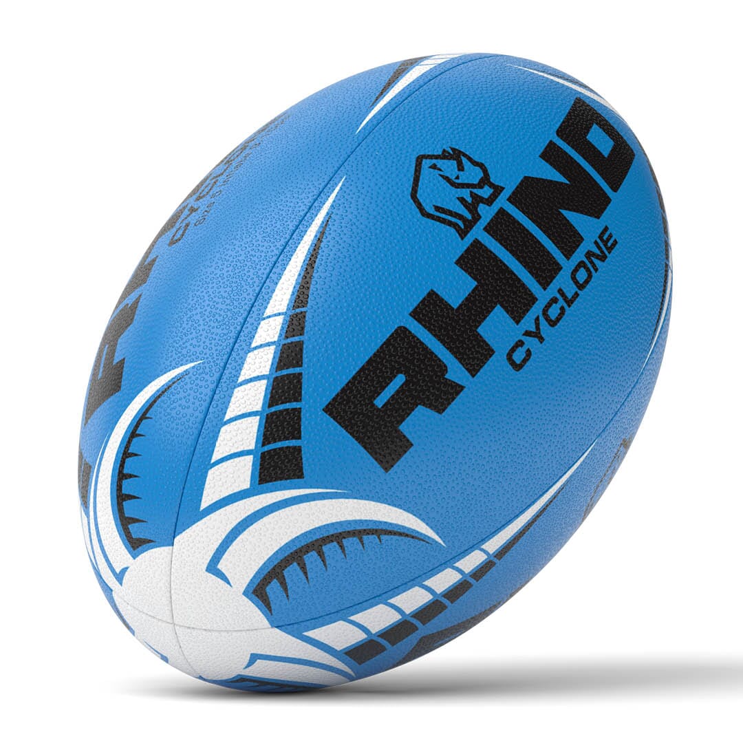 Ballon De Rugby Rhino Touch - Double Prise En Main, 380g, Cousu Main En Polycoton 2 Plis