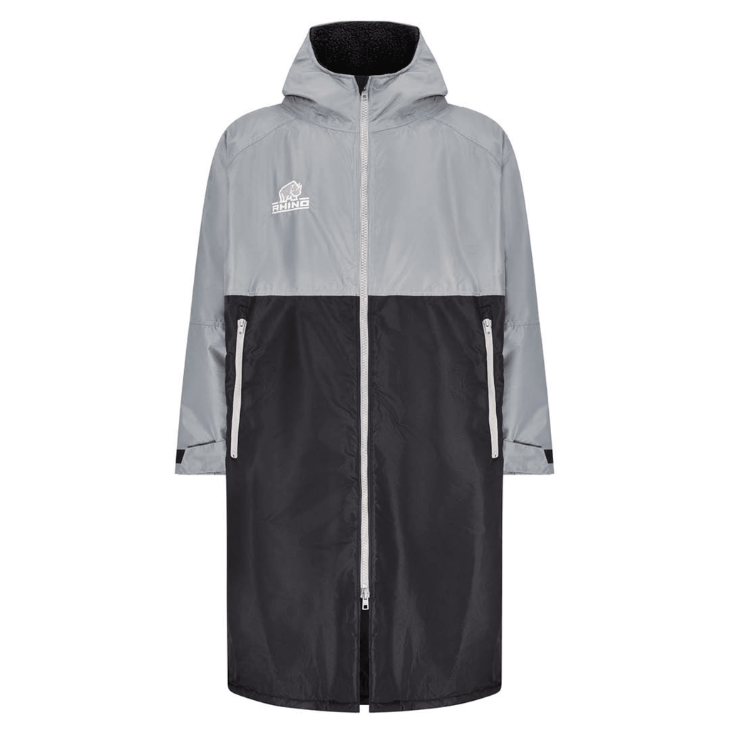 Sherpa Robe Dual Toned Grey and Black Fleece Inner Lining Waterproof Jacket Keep Dry