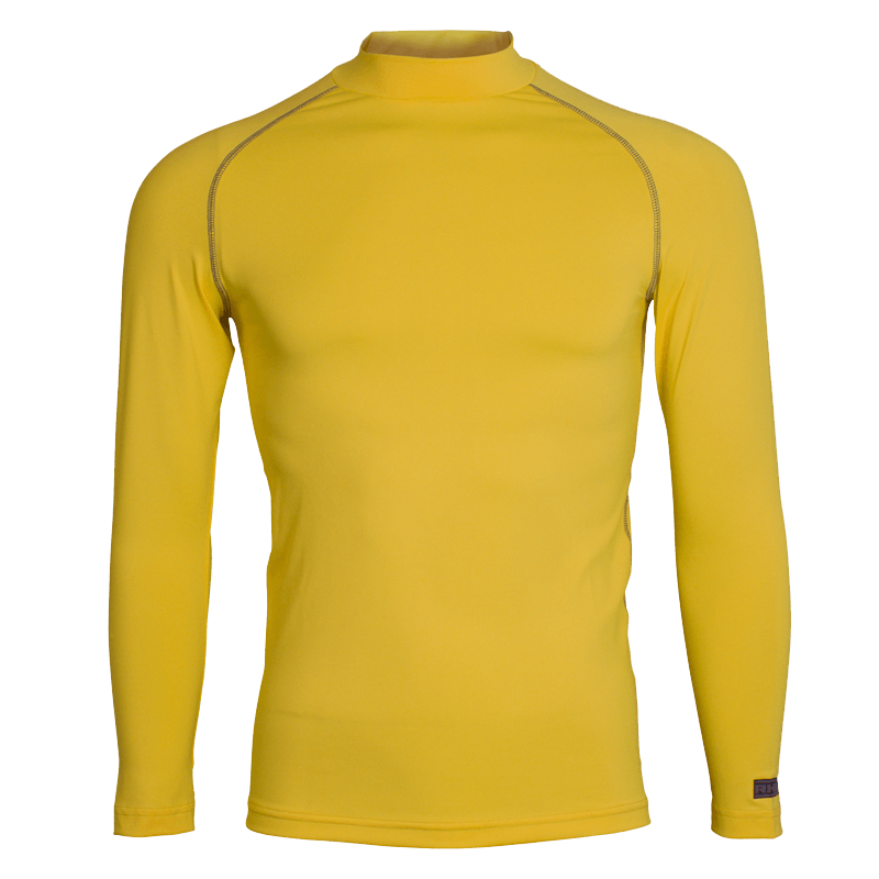 yellow long sleeve base layer